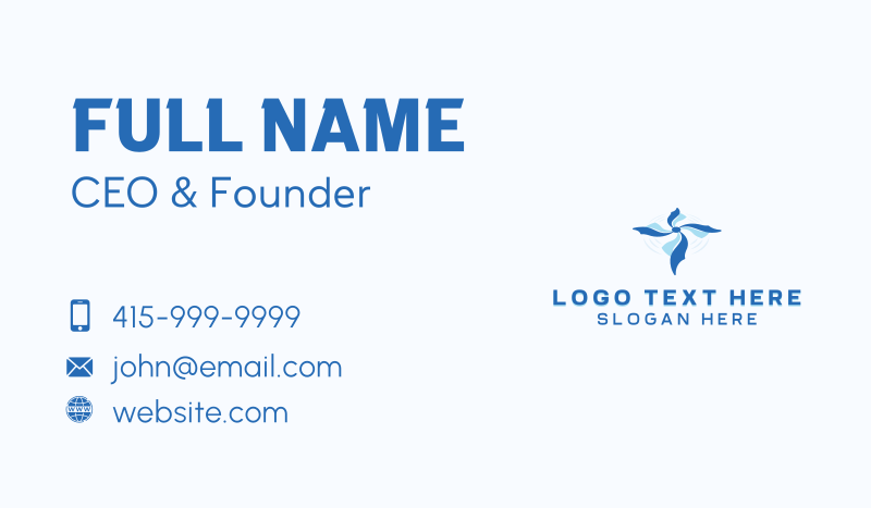 Cool Air Conditioning Business Card